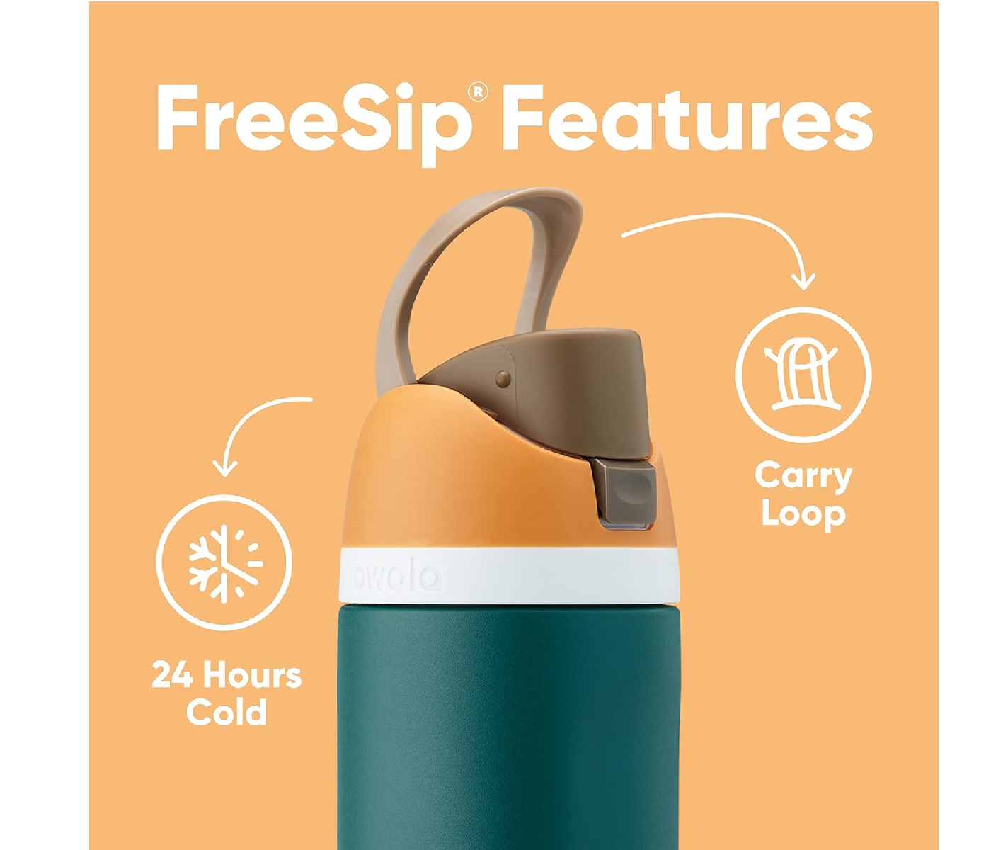 ROAM Owala FreeSip Insulated Stainless 24 OZ Water Bottle - Image 2